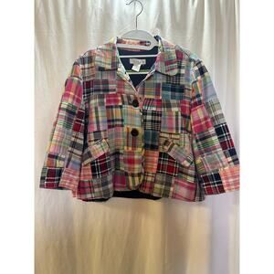 Vintage Patchwork Plaid Blazer / Jacket – Weeds - Size Medium
